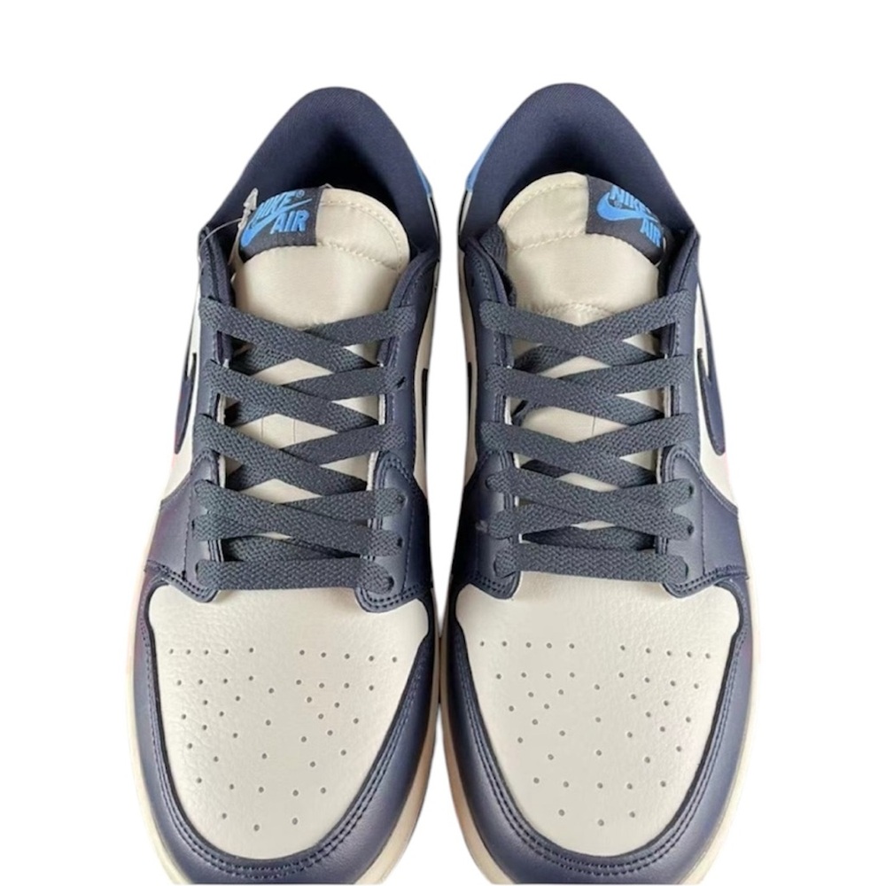 Size 10.5 Men Jordan 1 Low Obsidian Brand New In Box Deadstock - Picture 3 of 5